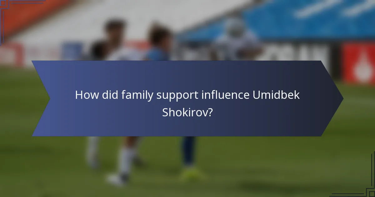 How did family support influence Umidbek Shokirov?