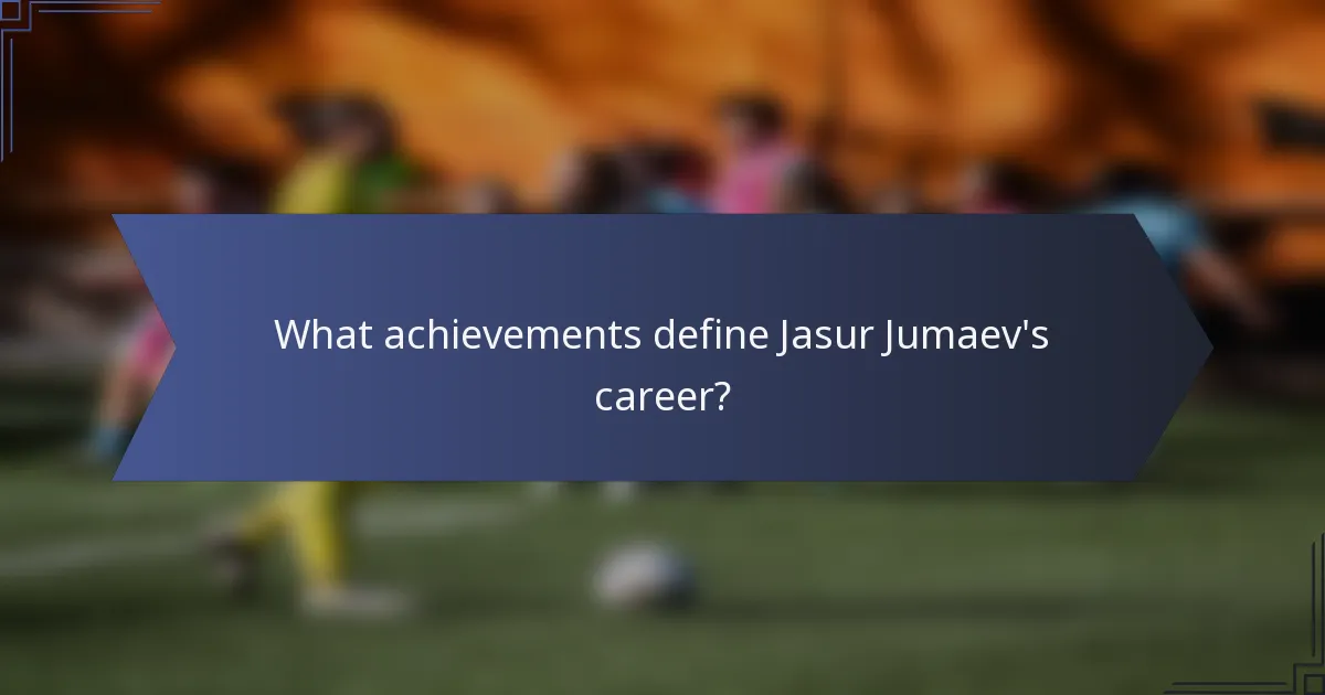 What achievements define Jasur Jumaev's career?